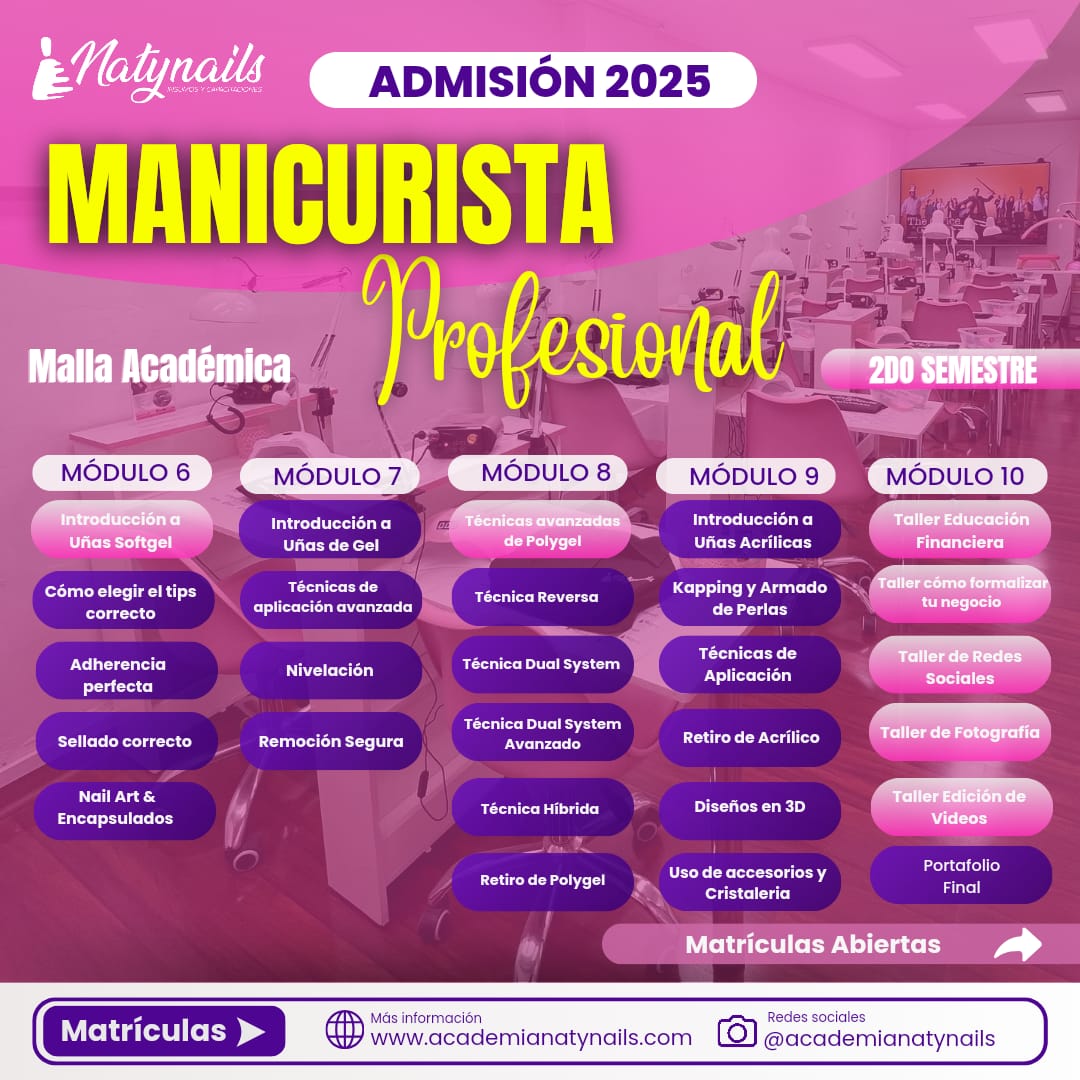 Matrícula Manicurista Profesional 2025
