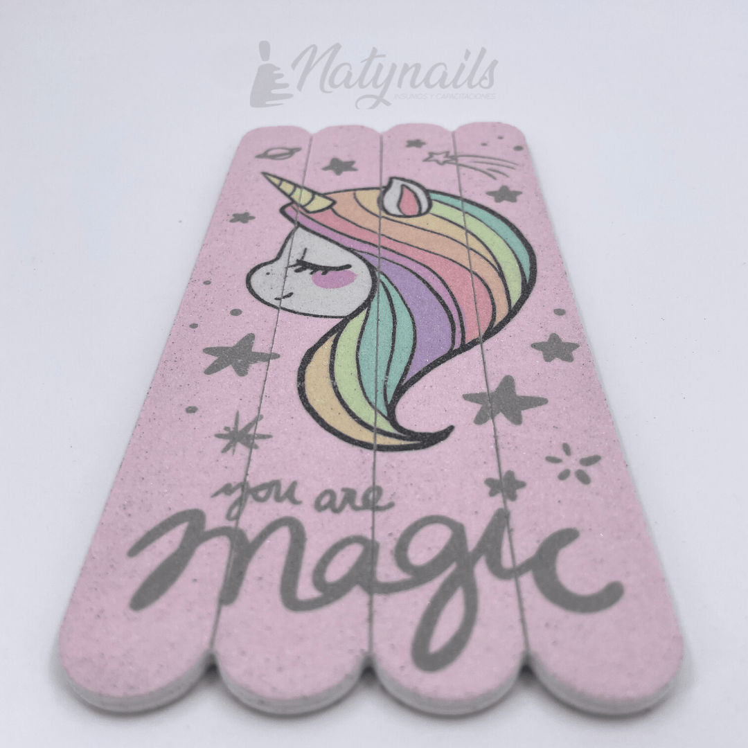 SET 4 LIMAS UNICORNIO