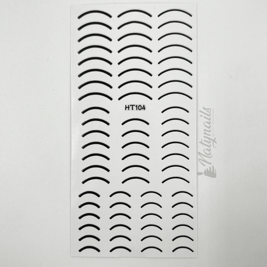 STICKERS LINEA CURVA NEGRO