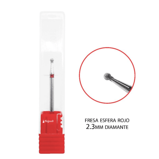 FRESA ESFERA PEQUEÑA CINTA ROJA