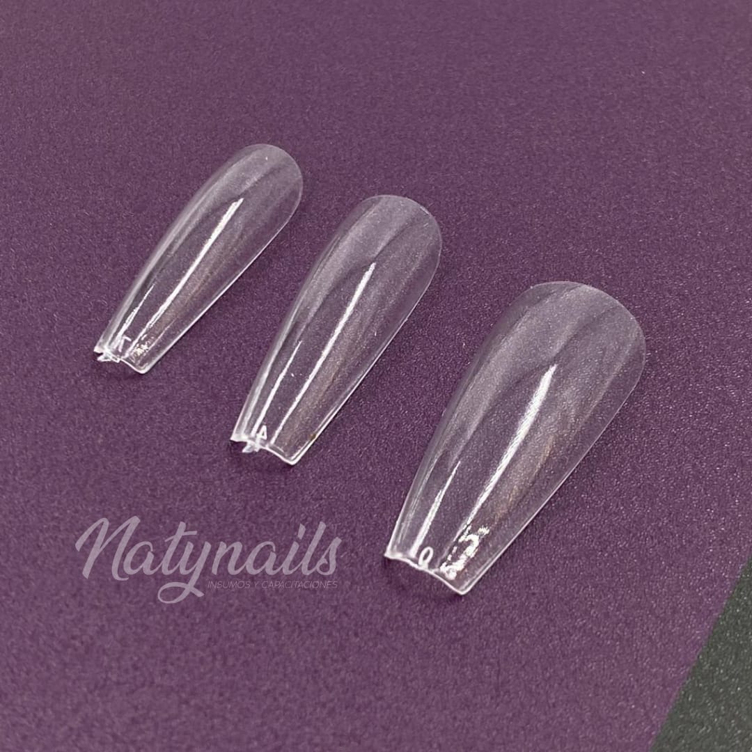 SOFT GEL O PRESS ON BALLERINA TRANSPARENTE 500 PCS #30152