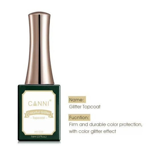 TOP COAT - GLITTER 16ML CANNI